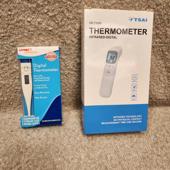 THERMOMETER INFRARED - DIGITAL CK- T1502 TSAI + Oral Thermometer Bundle - Picture 1 of 4
